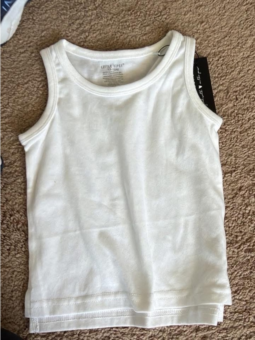 Little Bipsy White Girls Tank Top